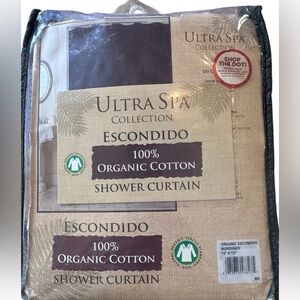 Park B Smith Ultra Spa Collection 100% organic cotton Shower‎ Curtain burgundy